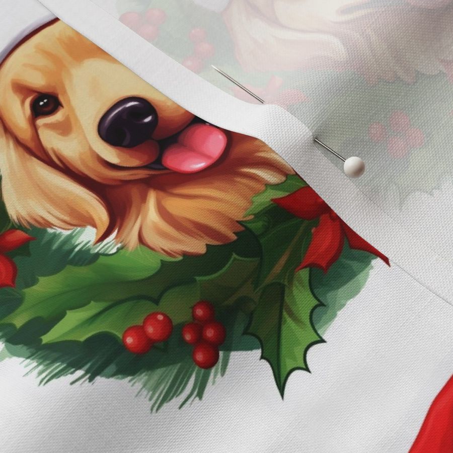 Golden Retriever Christmas Wreath 