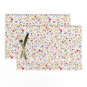 Terrazzo Abstract texture Colorful White Small