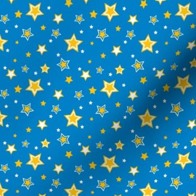 Mini Stars School Colors Team Spirit Powder Blue Sunshine Gold White