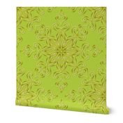 Lime Green Filigree Kaleidoscope