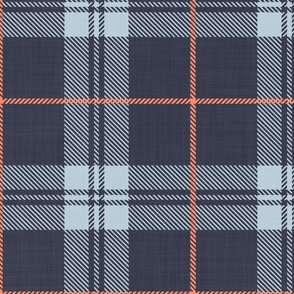 Navy blue plaid large