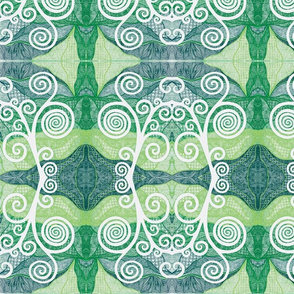 tumbly twirlies - white/green