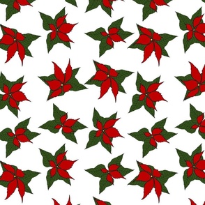 Poinsettia Christmas Floral Pattern