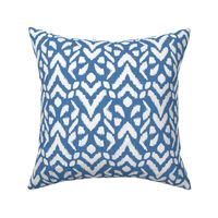 Navy Ikat Geometric in Dark Blue and White - Medium - Navy Boho