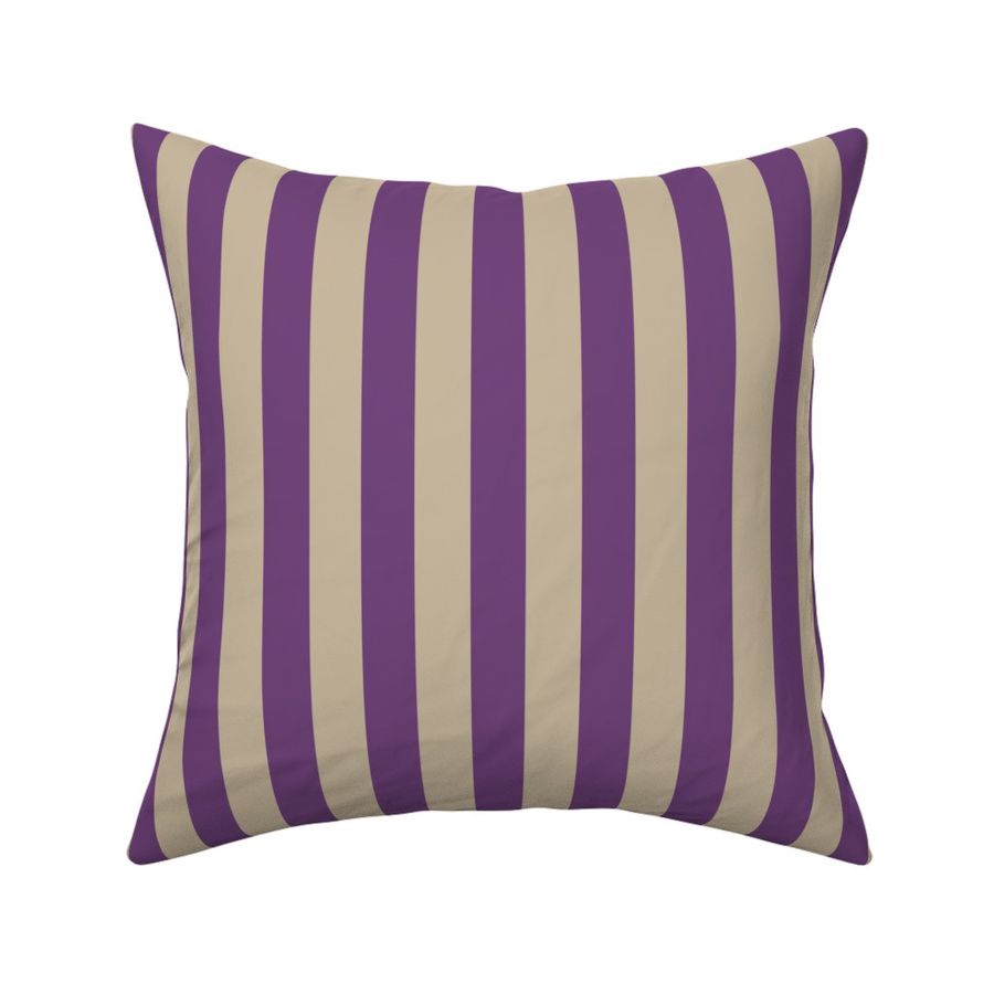 Mauve and Tan 1-inch stripes 