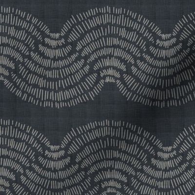 Moody Bohemian Ikat Mudcloth Textured Farmhouse Waves (s)