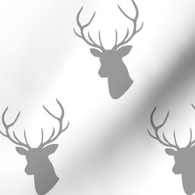 Gray Deer Silhouette