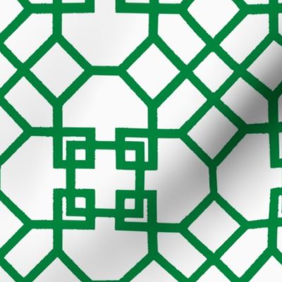 Lattice- Green/White-Large