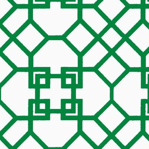 Lattice- Green/White-Large