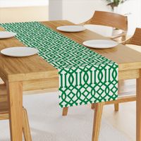 Imperial Trellis-Green/White-Reverse-Large