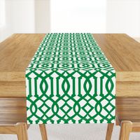 Imperial Trellis-Green/White-Reverse-Large