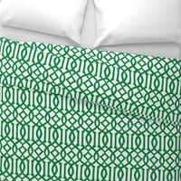 Imperial Trellis-Green/White-Reverse-Large