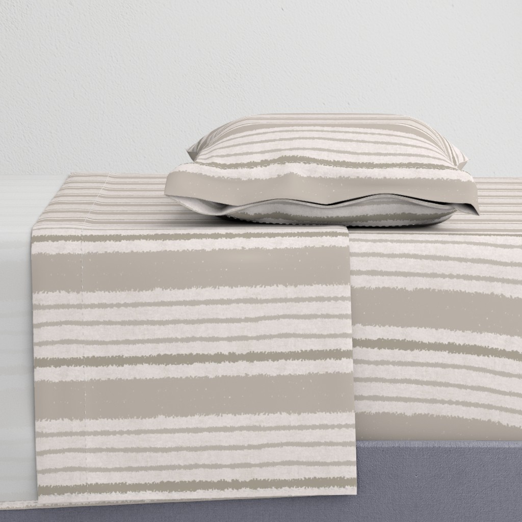 Inky Vertical Stripes Grey Beige Neutral