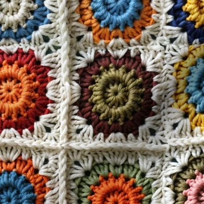 Crochet Granny Squares - Cozy and Classic Handcrafted Design