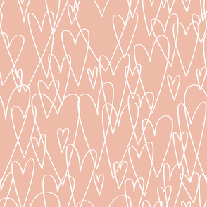 Big Hearts M+M Peachy Pink by Friztin