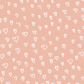 Hearts M+M Peachy Pink by Friztin