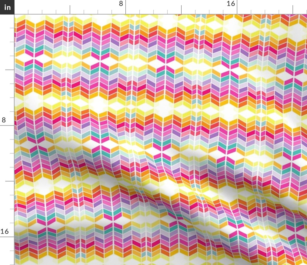 ombre rainbow herringbone 