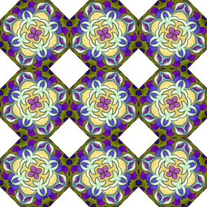 Foxy European Purple Gold Floral Mandala