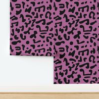 All That Jazz Large Black On Pink Contemporary For Fabric And Wallpaper