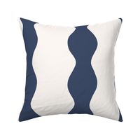 Curves Vertical Stripe In Dark Navy And White (Large)