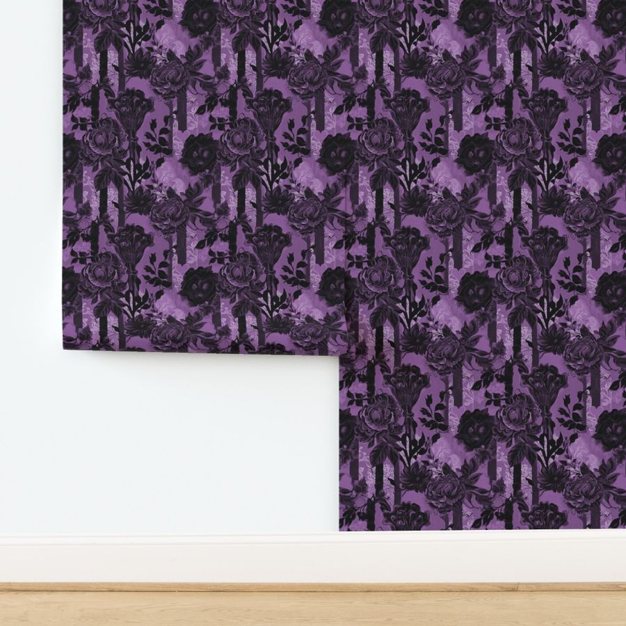 Mauve and Purple Colors Edgy Gothic Coquette Wallpaper Goth House Gothic