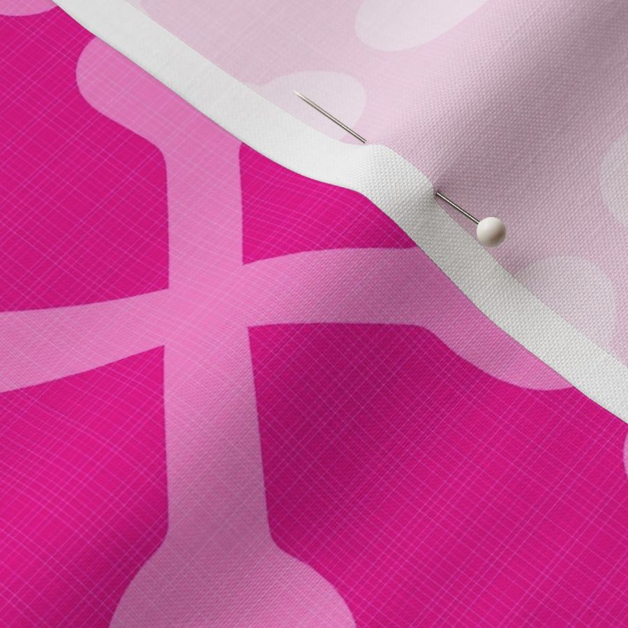 Cross Bones in a Tribal Geometry - Hot Pink