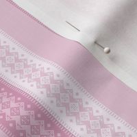 Vertical batik lace in simple geometric stripes - Amaranth Mimi Pink