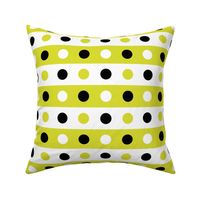 Chartreuse + Black + White Circle Mix (mix and match geometric) by Su_G_©SuSchaefer2024