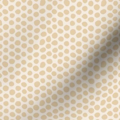 (Small) Hand Drawn Polka Dots - Neutral Beige