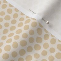 (Small) Hand Drawn Polka Dots - Neutral Beige