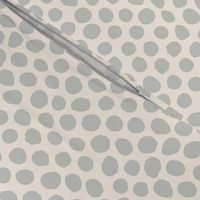 (Medium) Hand Drawn Polka Dots - Soft Light Grey