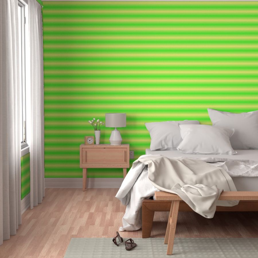 Dawn Glow Stripe Green 00ff03 Horizontal SMALL FORMAT