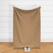 Large Abstract Geometric Duotone - Symmetrical - Warm Brown & Beige - 12"