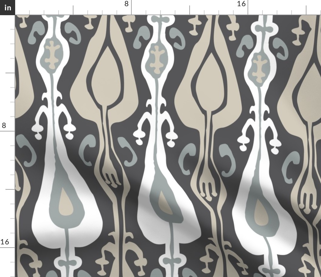 Ikat Island Charcoal