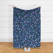 Terrazzo Abstract Cobalt Blue Large