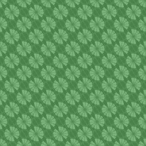 monochromatic abstract flowers geometric green