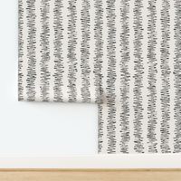 Minimalist Abstract Contemporary Stacked Stripe Charcoal Black