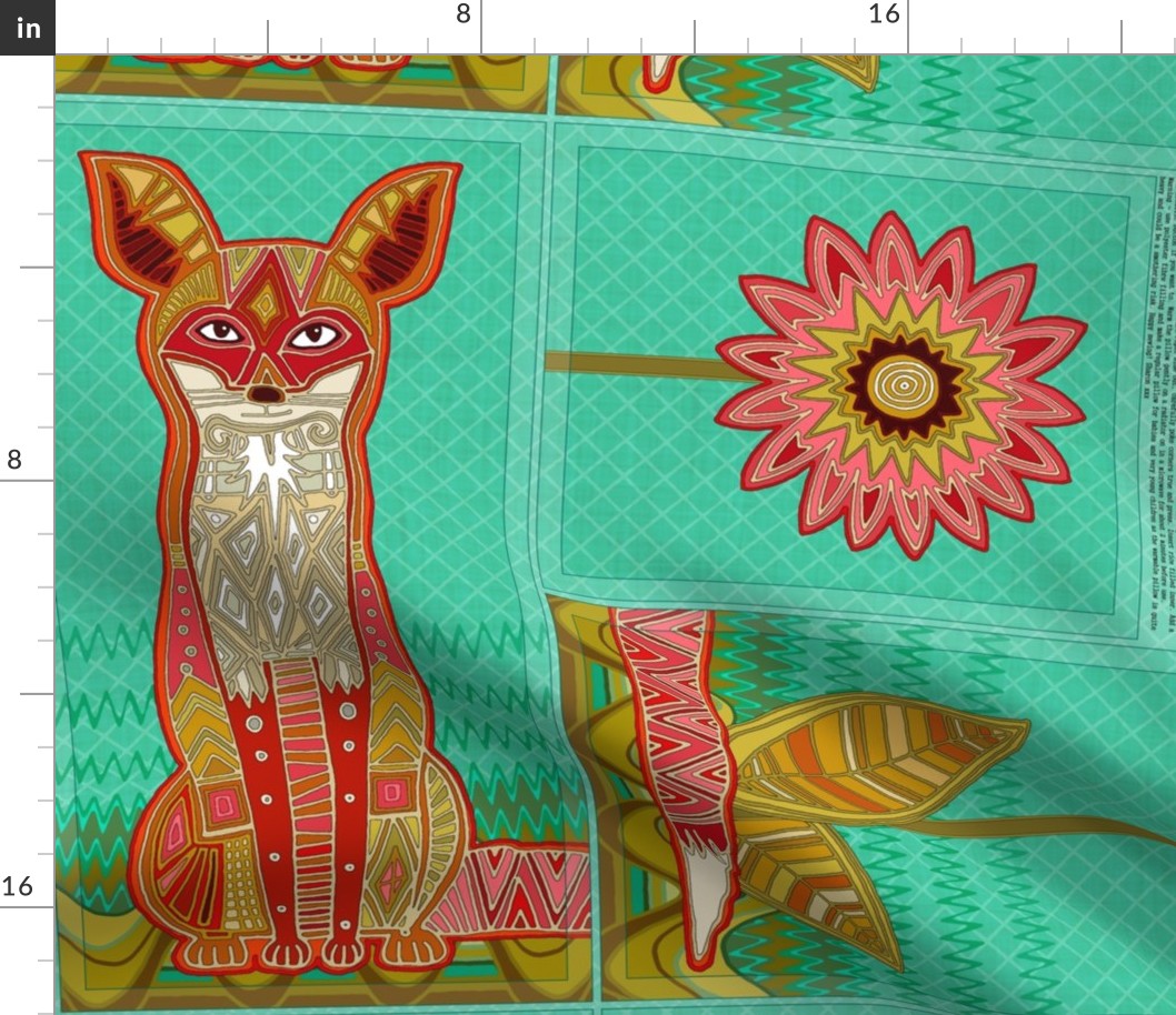 FOX warmable pillow slip cut-and-sew pattern