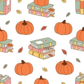 cute pumpkin, books