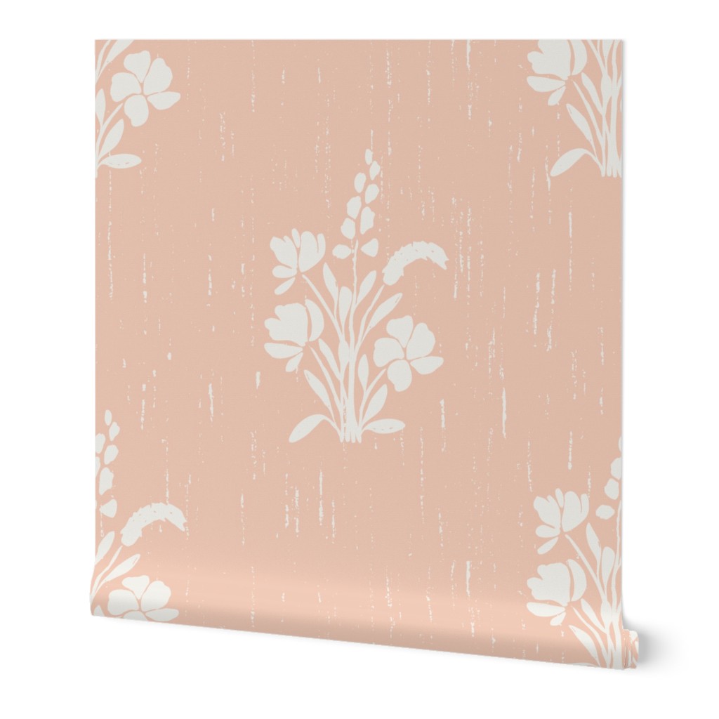 Textured Flower Bouquet Bisque Peach Jumbo Scale