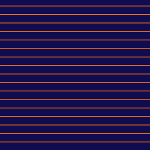 Orange on blue stripe