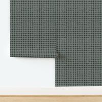 TUFTED RUG - RETRO GREENISH GRAY ON GRAY, MEDIUM SCALE