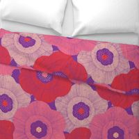 Deco Mod Floral M+M Eggplant Lavender Jumbo by Friztin