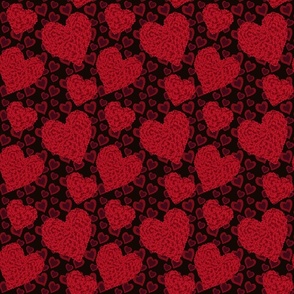 Heart Petals C matching - abt 3"