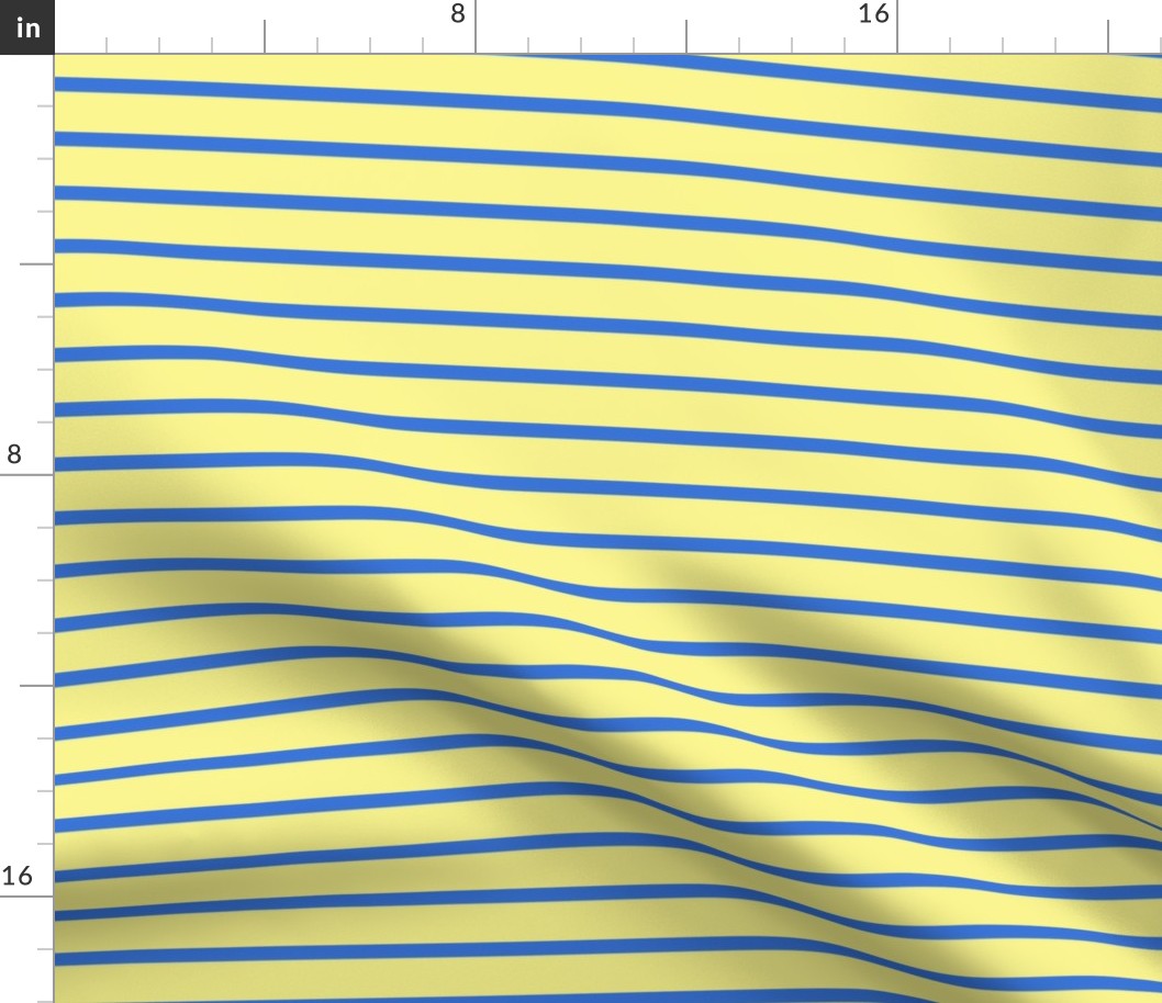 Light Yellow with Blue Stripe