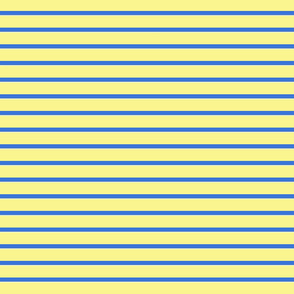 Light Yellow with Blue and White Stripe