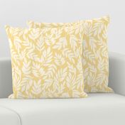 Modern Farmhouse - Allover Toss - Leaves In Soft Yellow