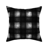 Dark Plaid Fabric - Distressed Black & White Check for Gothic creations