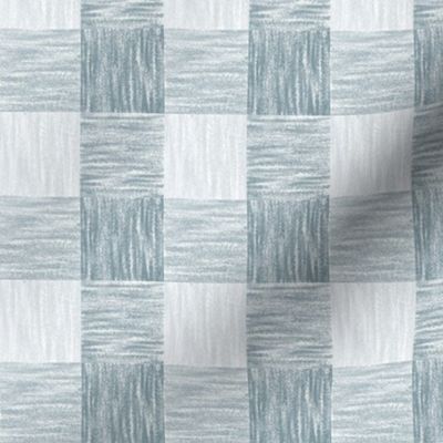 Cottagecore Farmhouse Rustic Textured Gingham - Blue