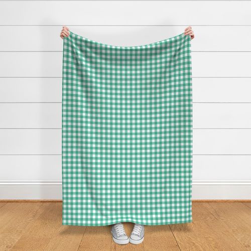 Winter Evergreen Gingham Teal